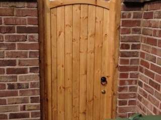 Double wooded gates.