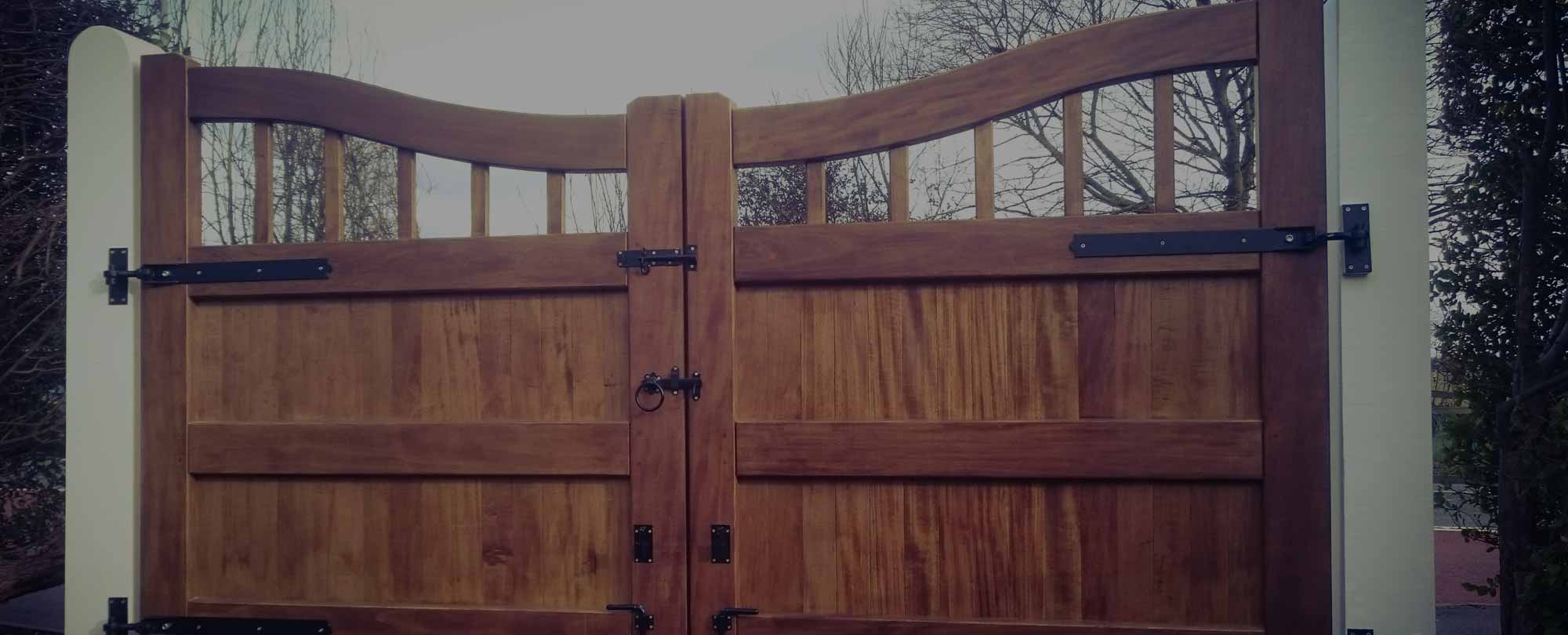 Wooden gates for the front of a drive.