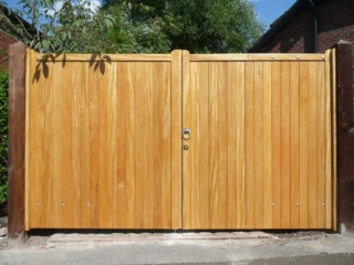 wooden gate.