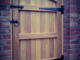 Iroko Hardwood Side Gate Rear - Lymm Design