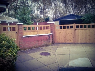 softwood driveway gates and side gates - cheshire design