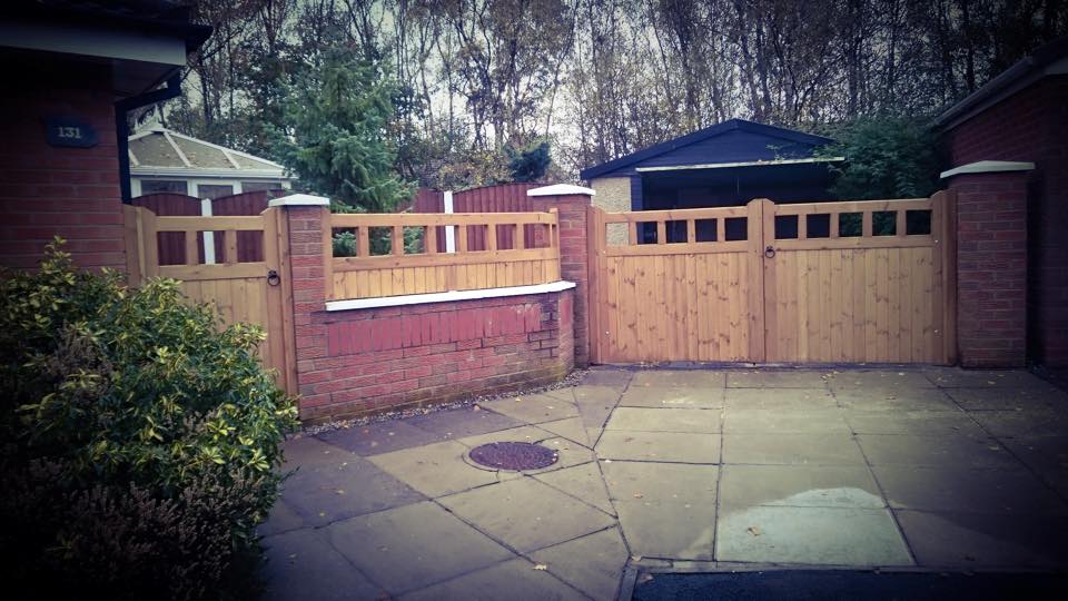 Softwood Driveway Gates and Side Gates - Cheshire Design