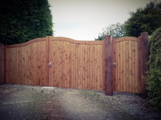 softwood swan neck driveway gates