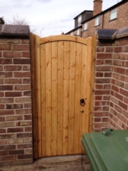 wooden side gate.