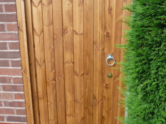 wooden side gate treated