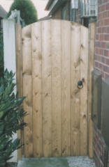 wooden untreated side gate