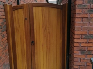 iroko hardwood lymm design sheer natural oil single gate