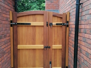 iroko hardwood lymm design sheer natural oil single gate rear